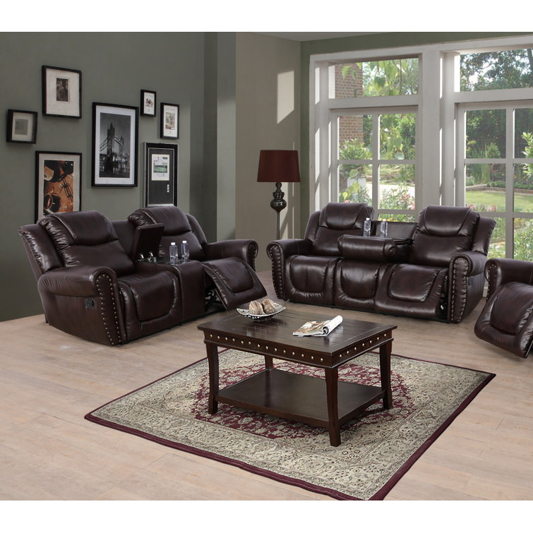 Williston Abuzar 2 Piece Faux Leather Reclining Living Room Set & Reviews Wayfair
